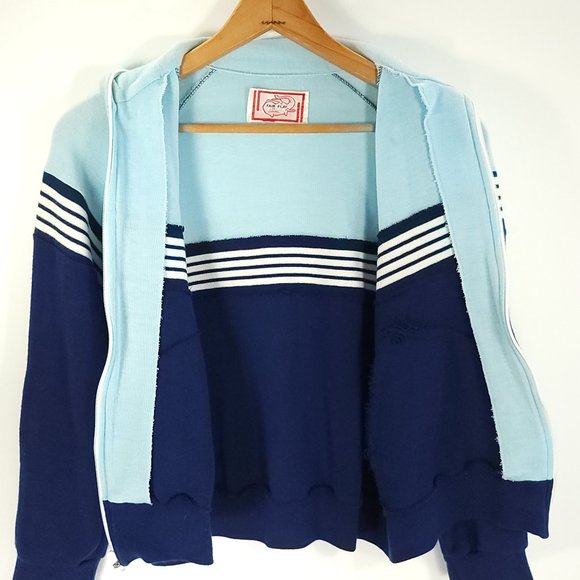 Vtg Fair Play By Sarna Full Zip Tennis Track Jacket Men's Med.? Blue Grandpacore - Picture 8 of 9